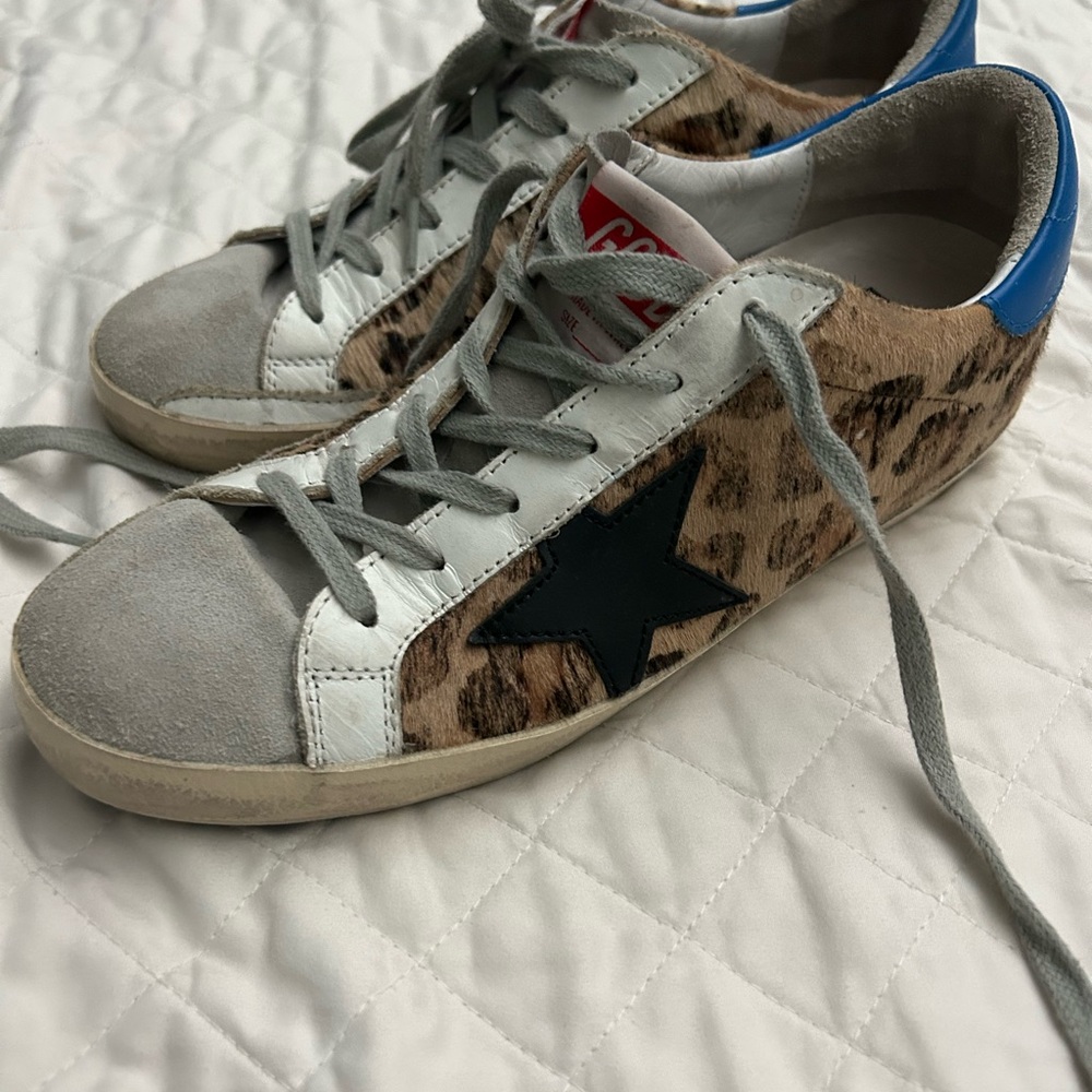 Brown and Black Vintage Sneakers with Distressed Look